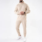 Plain Beige Fleece Tracksuit